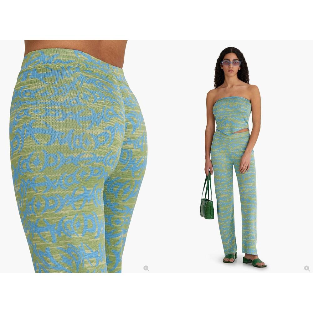 Paloma Wool Green & Blue Knit Trousers *AS IS* | Size M